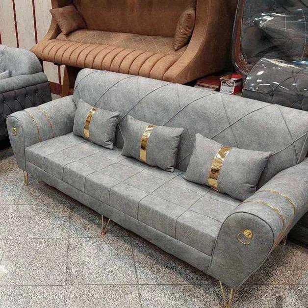 کاناپه 3 نفره اسکارلت پایه فلزی (پس کرایه)