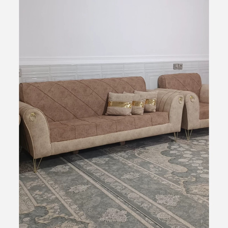 کاناپه 3 نفره اسکارلت پایه فلزی (پس کرایه)
