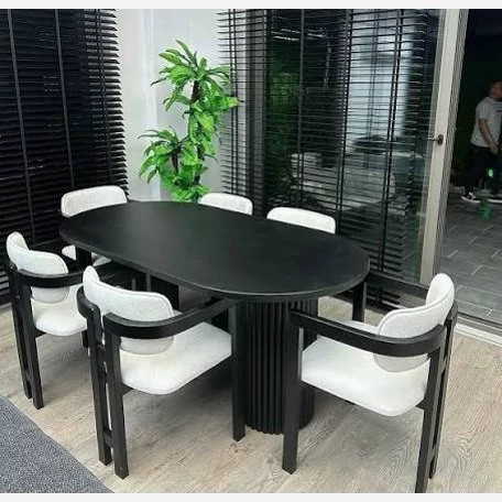 میز ناهارخوری 6نفره مینیمال مدل اچ ( پسکرایه )